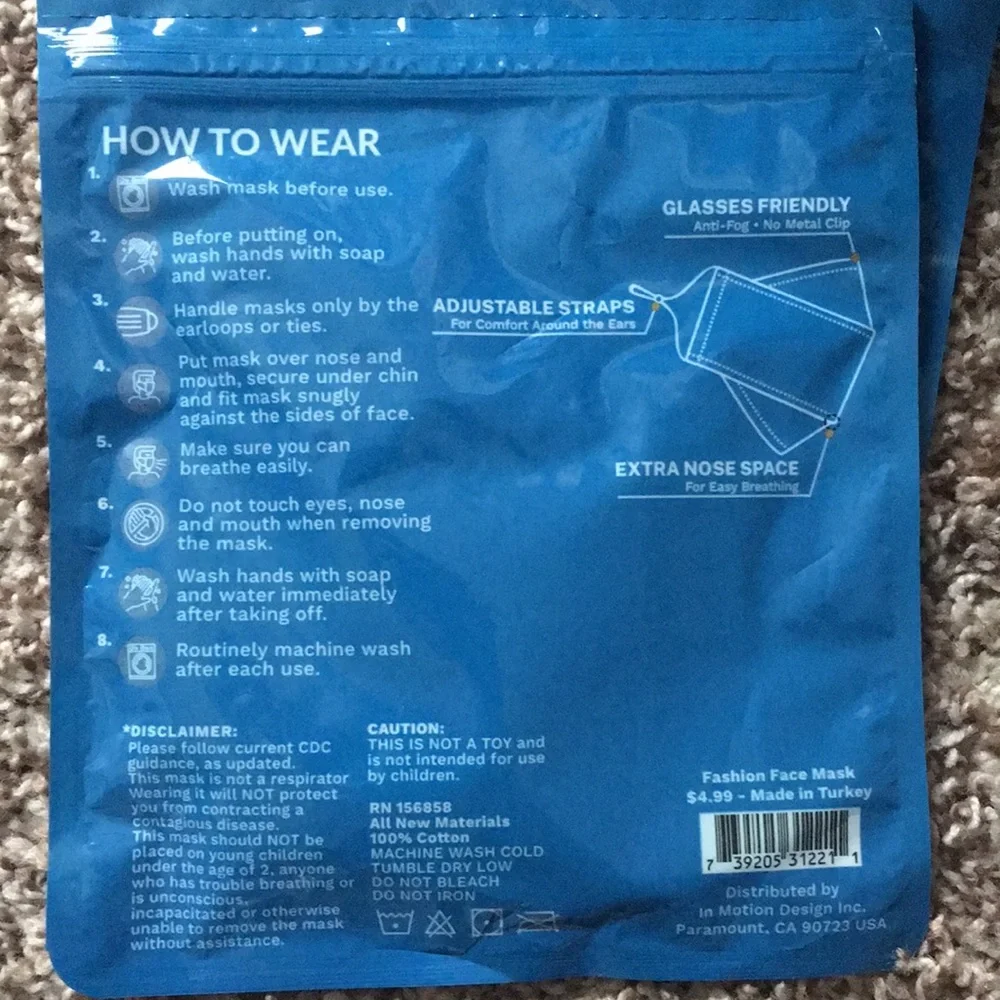 😷 Unisex Face Mask